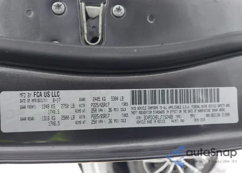 2018 Dodge Journey Se из США, поврежденный, VIN 3C4PDCAB1JT152488